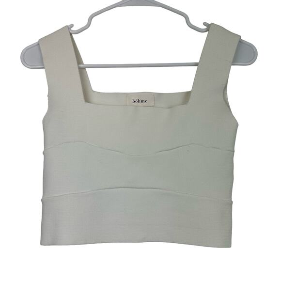 Bohme White Tank Square Neck Small - Picture 1 of 7